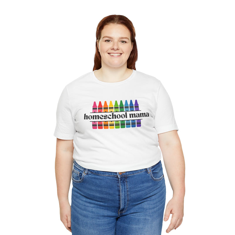 Homeschooling Mama Crayon Tee