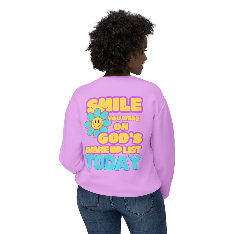 Smiley Face Wake Up List Sweatshirt // unisex