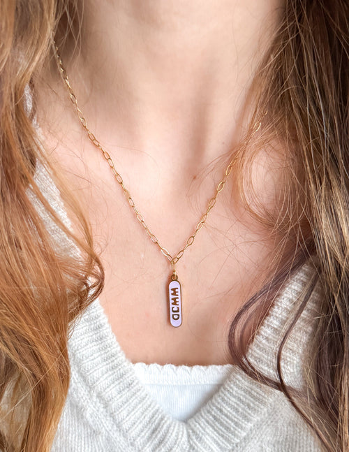 Enamel WWJD Necklace