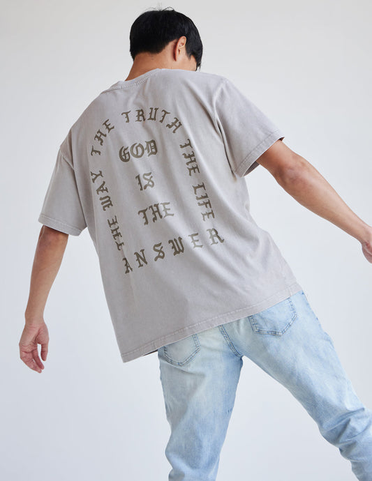 Jesus Saves Taupe Unisex Tee